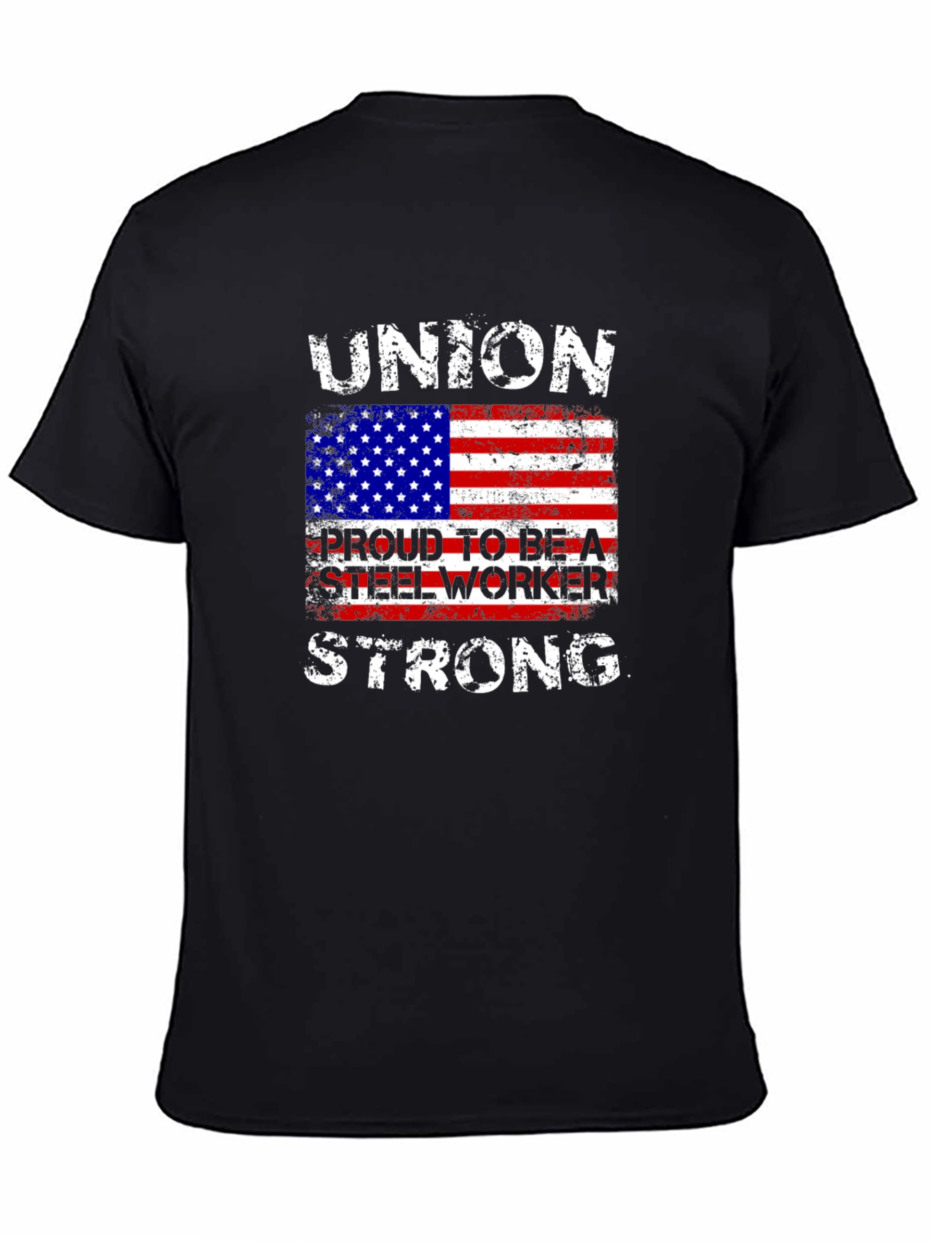 Union Steel Worker American Flag T-Shirt