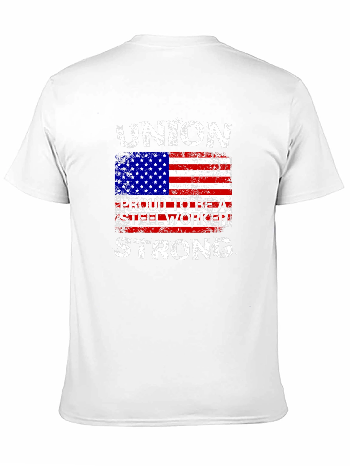 Union Steel Worker American Flag T-Shirt