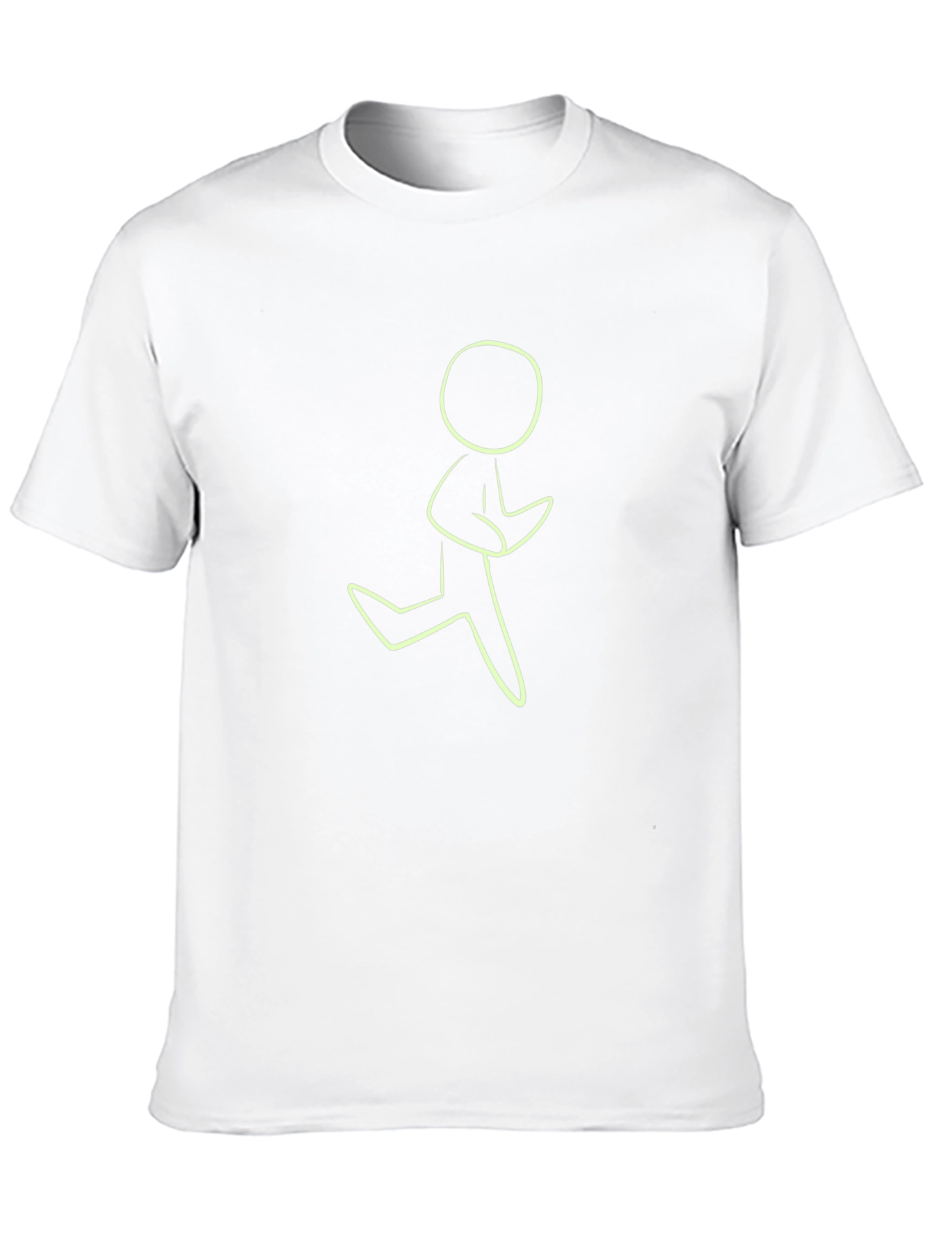 Running Man Graphic Tee - Black Casual T-Shirt