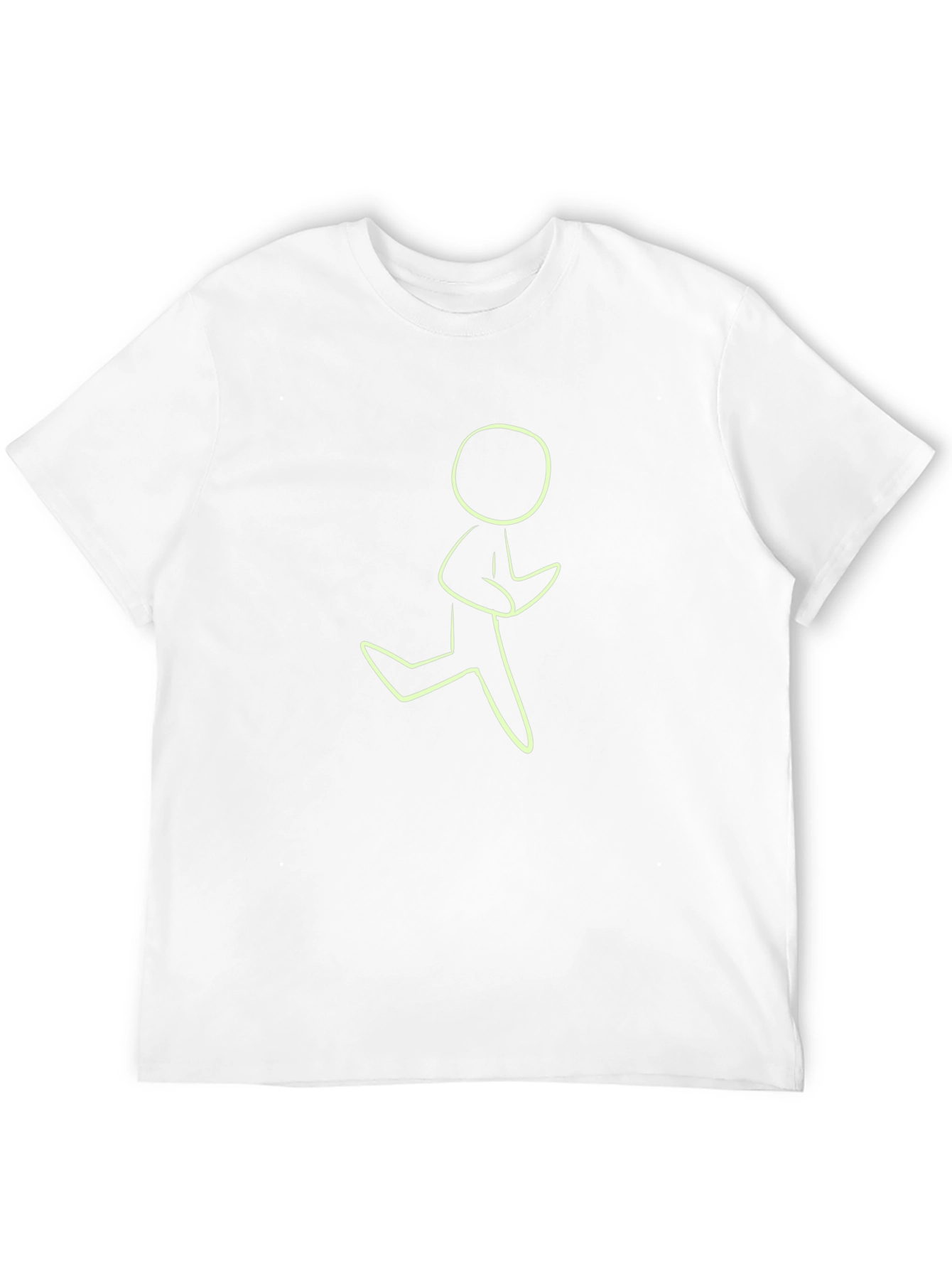 Running Man Graphic Tee - Black Casual T-Shirt