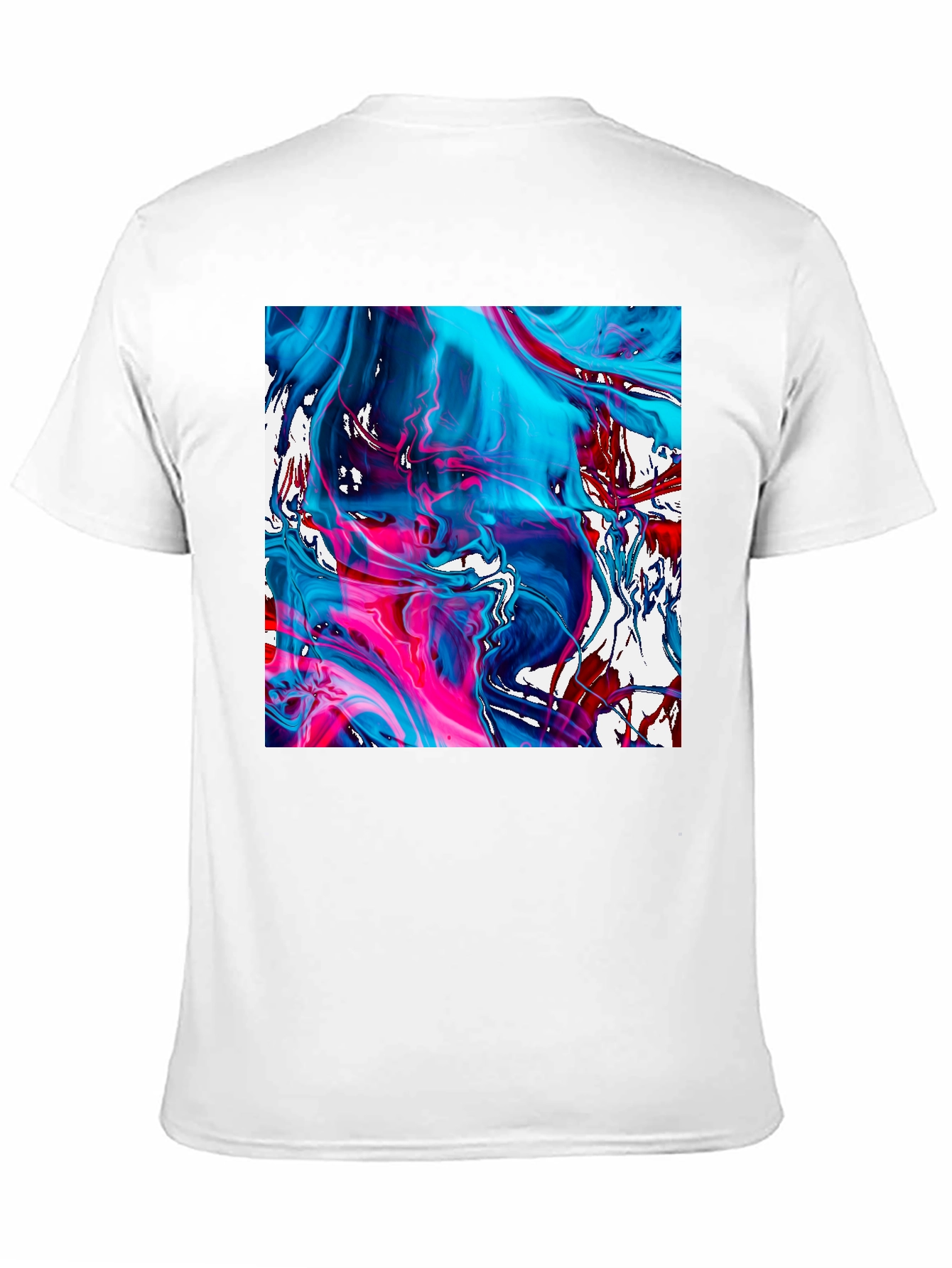 Abstract Art Graphic Tee - Mens Black Cotton T-Shirt