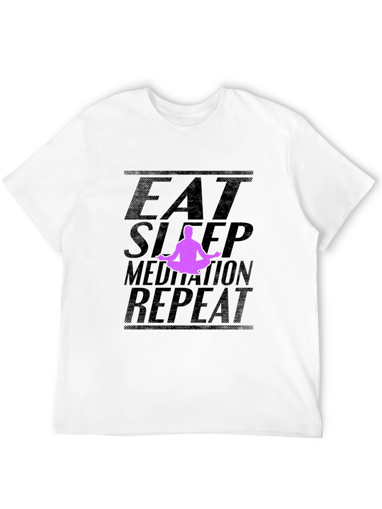 Eat Sleep Meditation Repeat Black T-Shirt