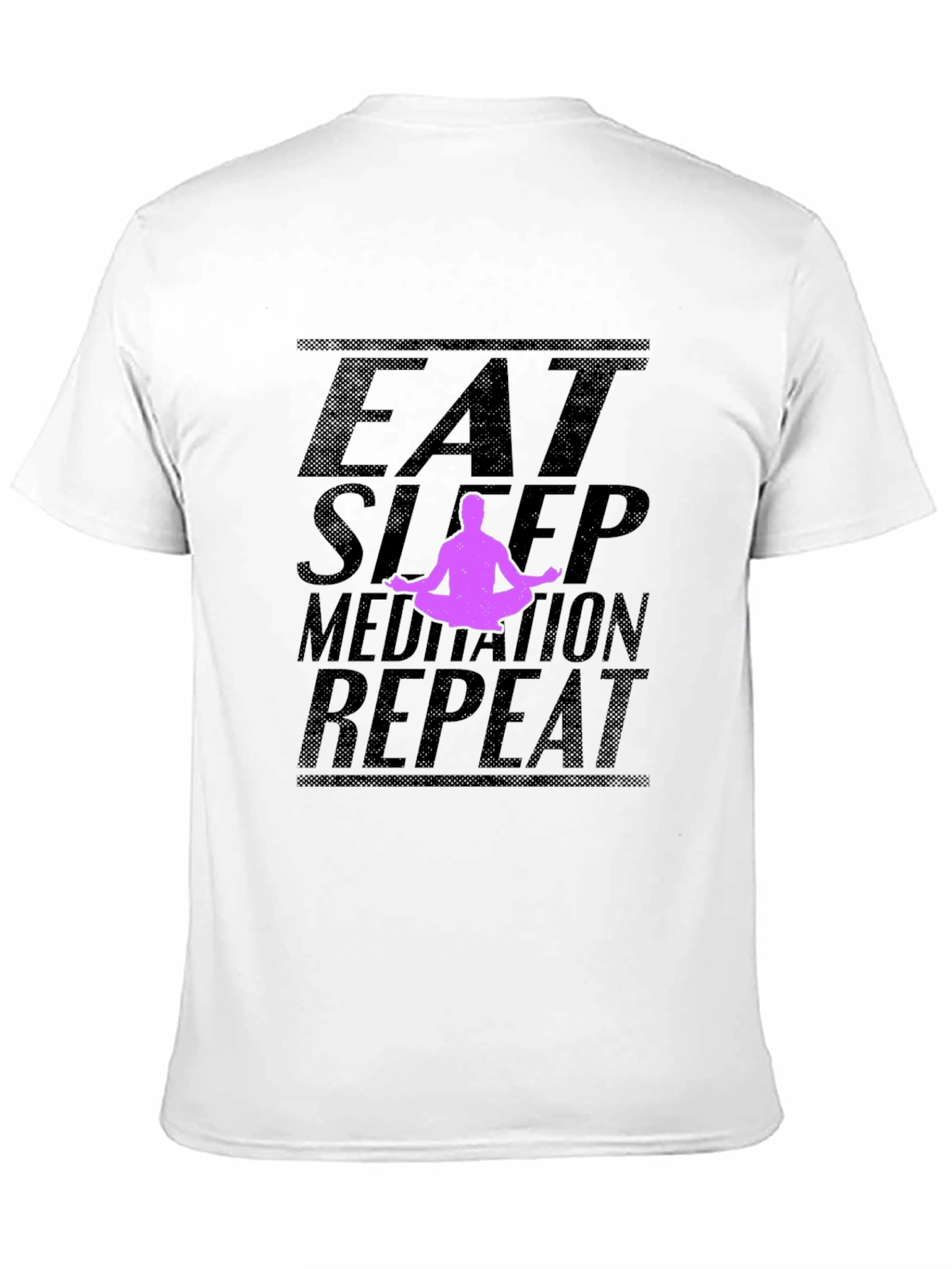 Eat Sleep Meditation Repeat Black T-Shirt