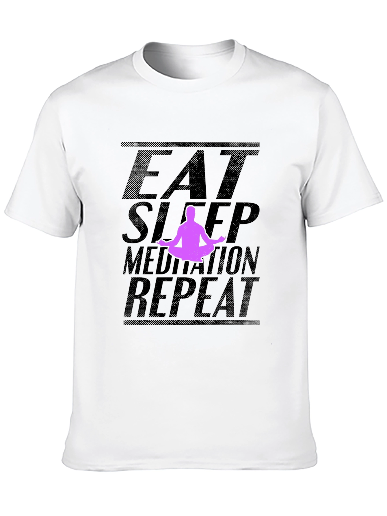 Eat Sleep Meditation Repeat Black T-Shirt