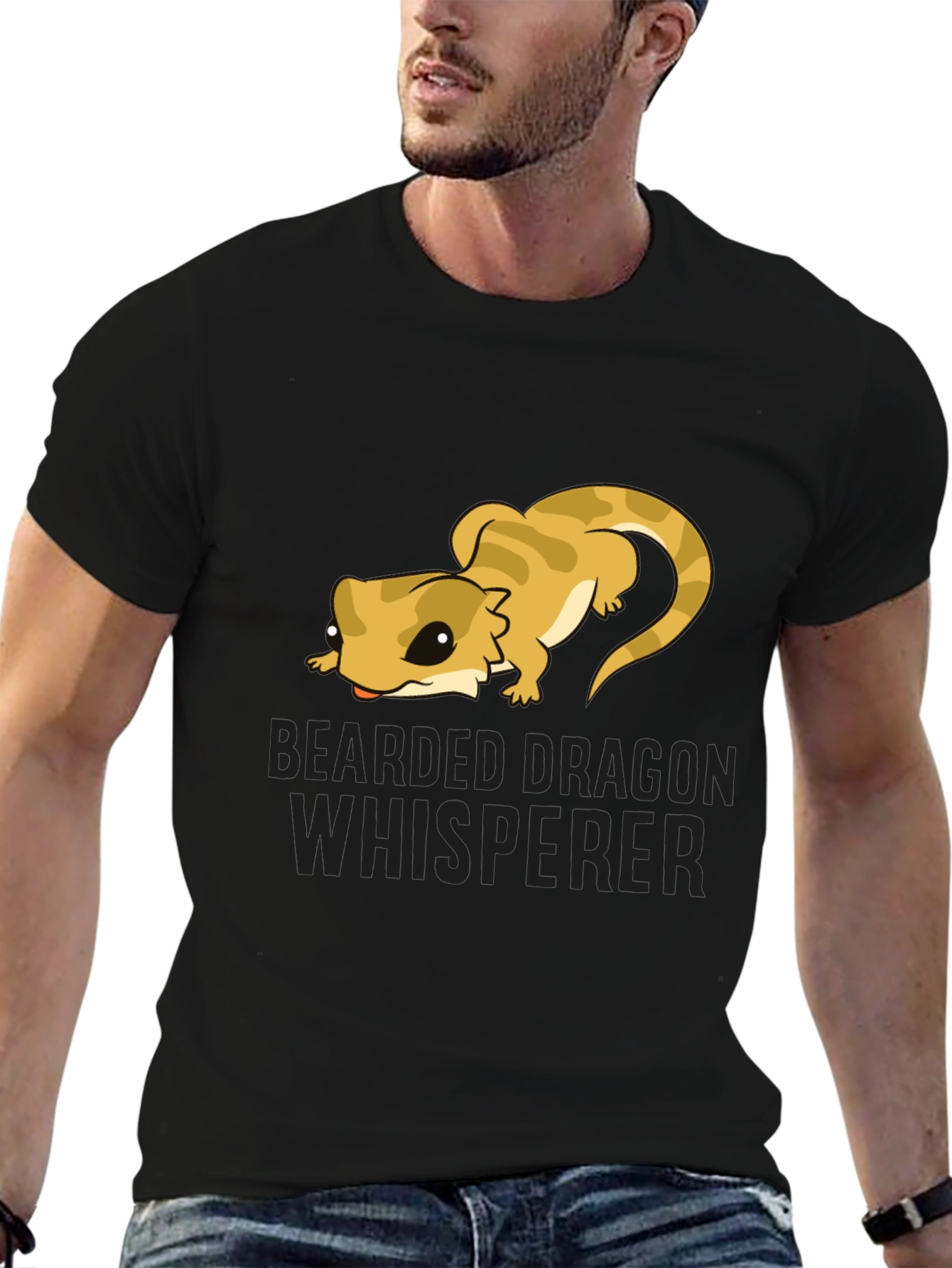 Bearded Dragon Whisperer Black T-Shirt