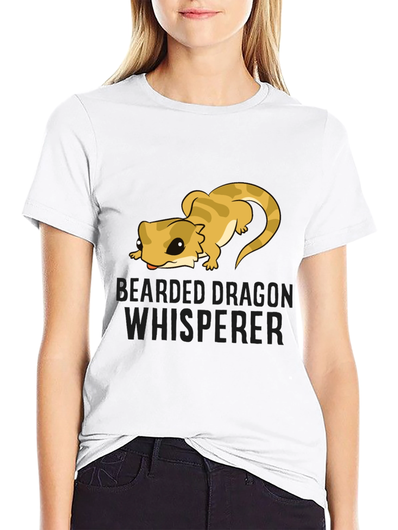Bearded Dragon Whisperer Black T-Shirt
