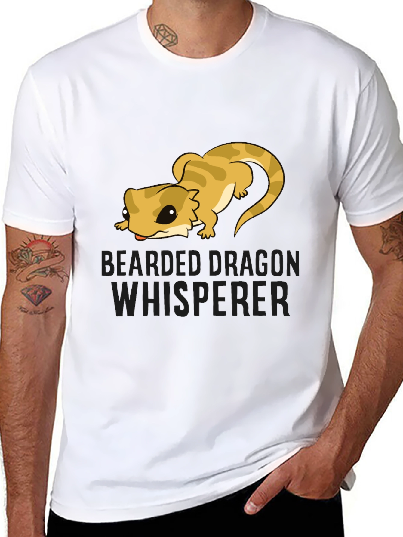 Bearded Dragon Whisperer Black T-Shirt
