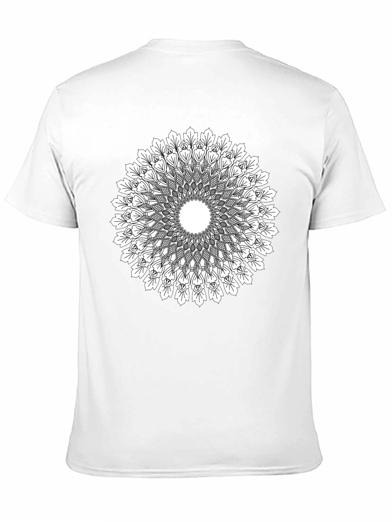 Mandala Print Black T-Shirt