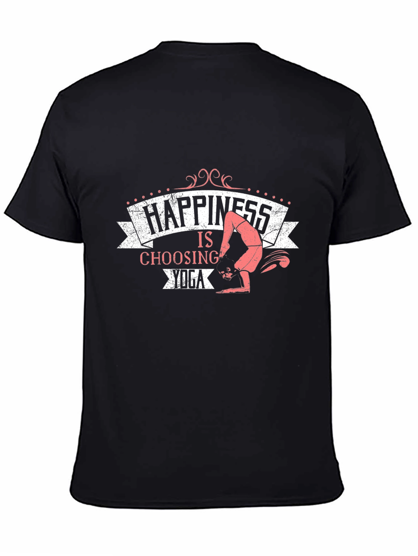 Happiness is Choosing Yoga Black Graphic Tee