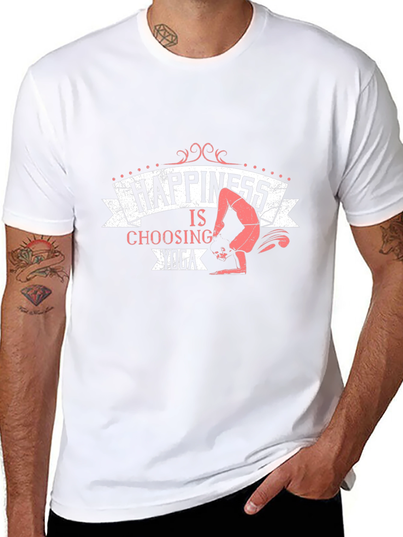 Happiness is Choosing Yoga Black Graphic Tee