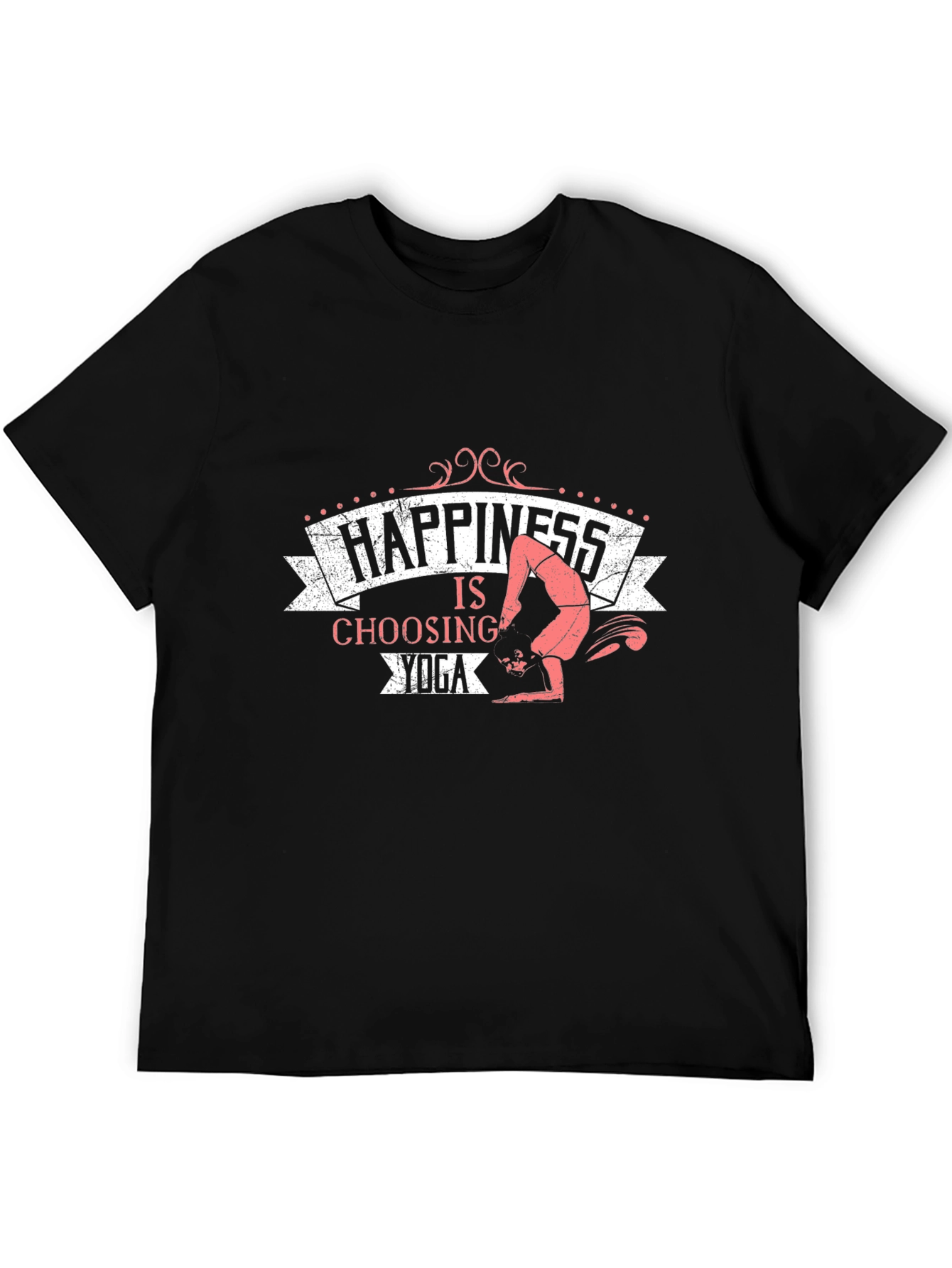 Happiness is Choosing Yoga Black Graphic Tee