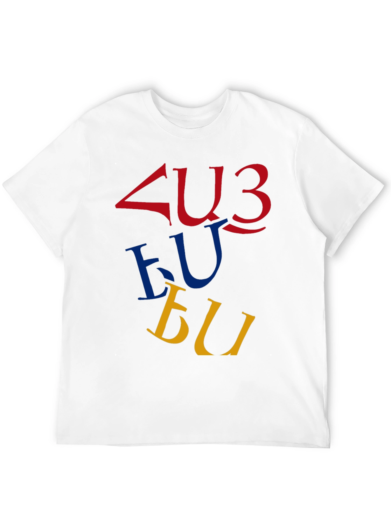 Armenian Alphabet Graphic T-Shirt - Casual Crew Neck Top