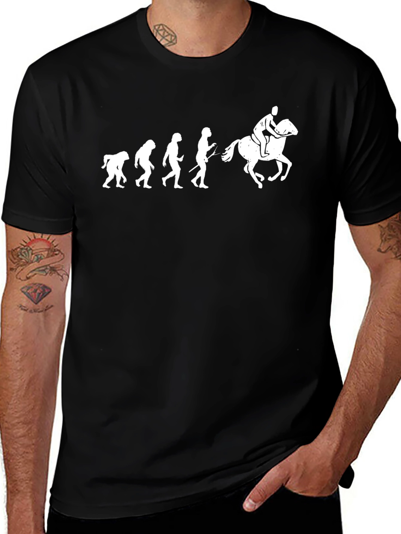 Evolution of Horse Riding T-Shirt