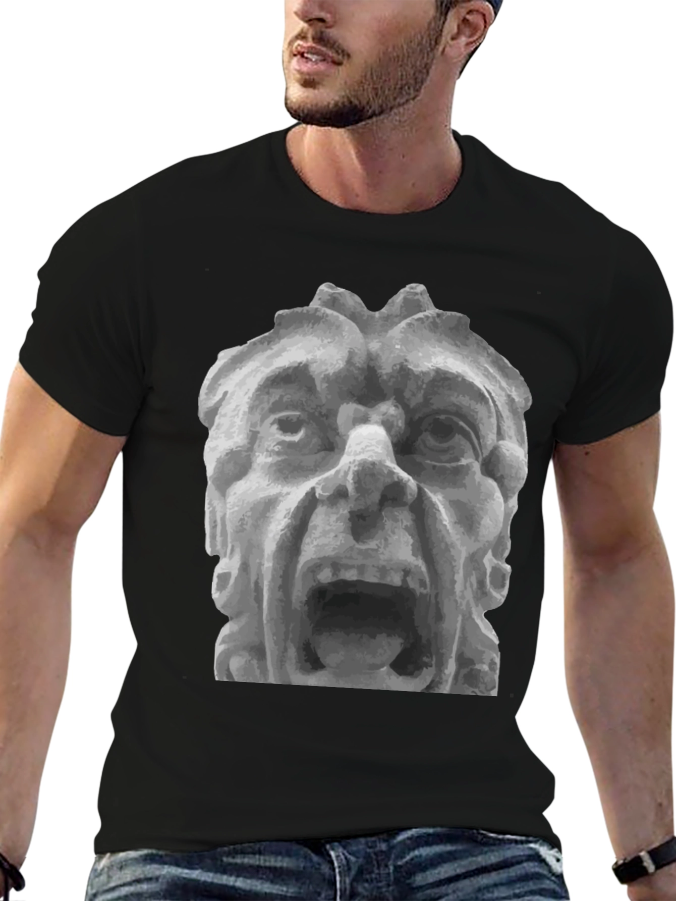 Stone Gargoyle Graphic T-Shirt