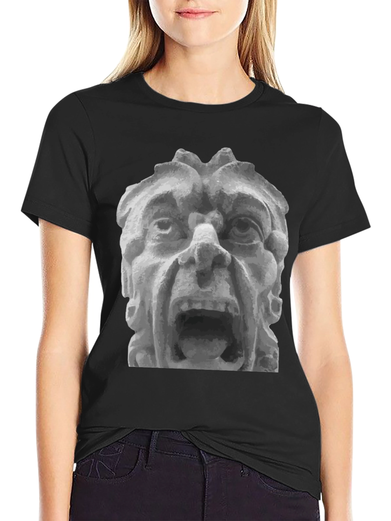 Stone Gargoyle Graphic T-Shirt