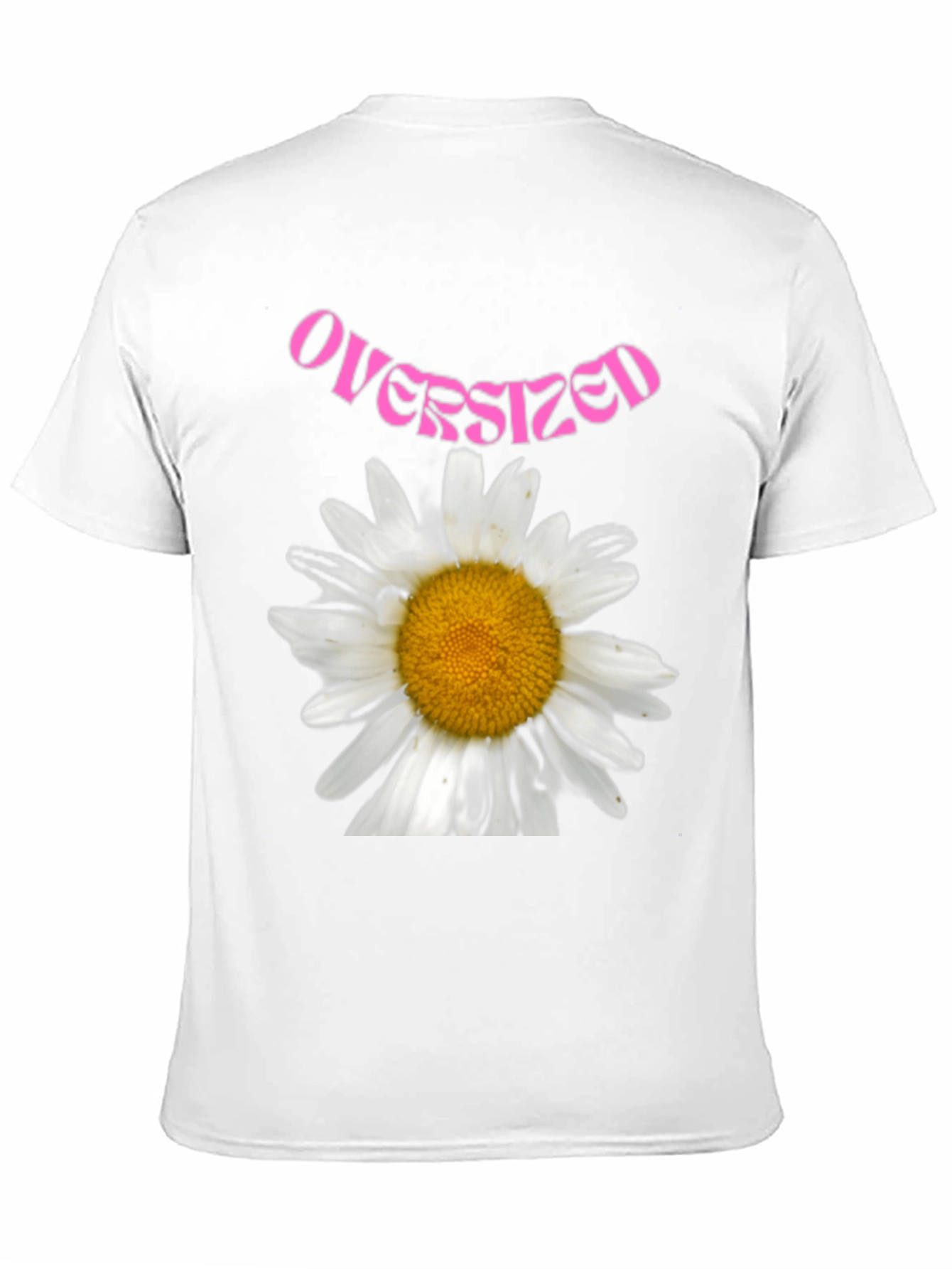 Oversized Daisy Graphic T-Shirt - Black