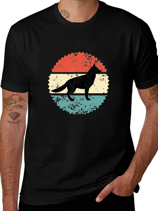 Retro Dog Silhouette Graphic Tee