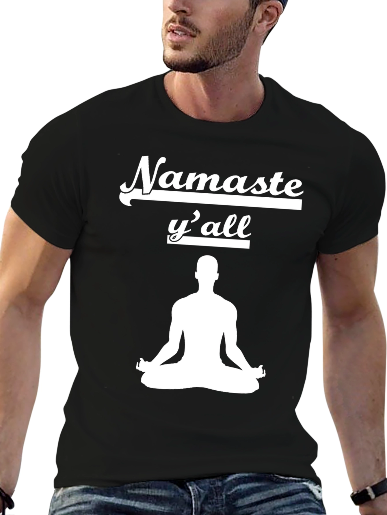 Namaste Yall Yoga T-Shirt - Black