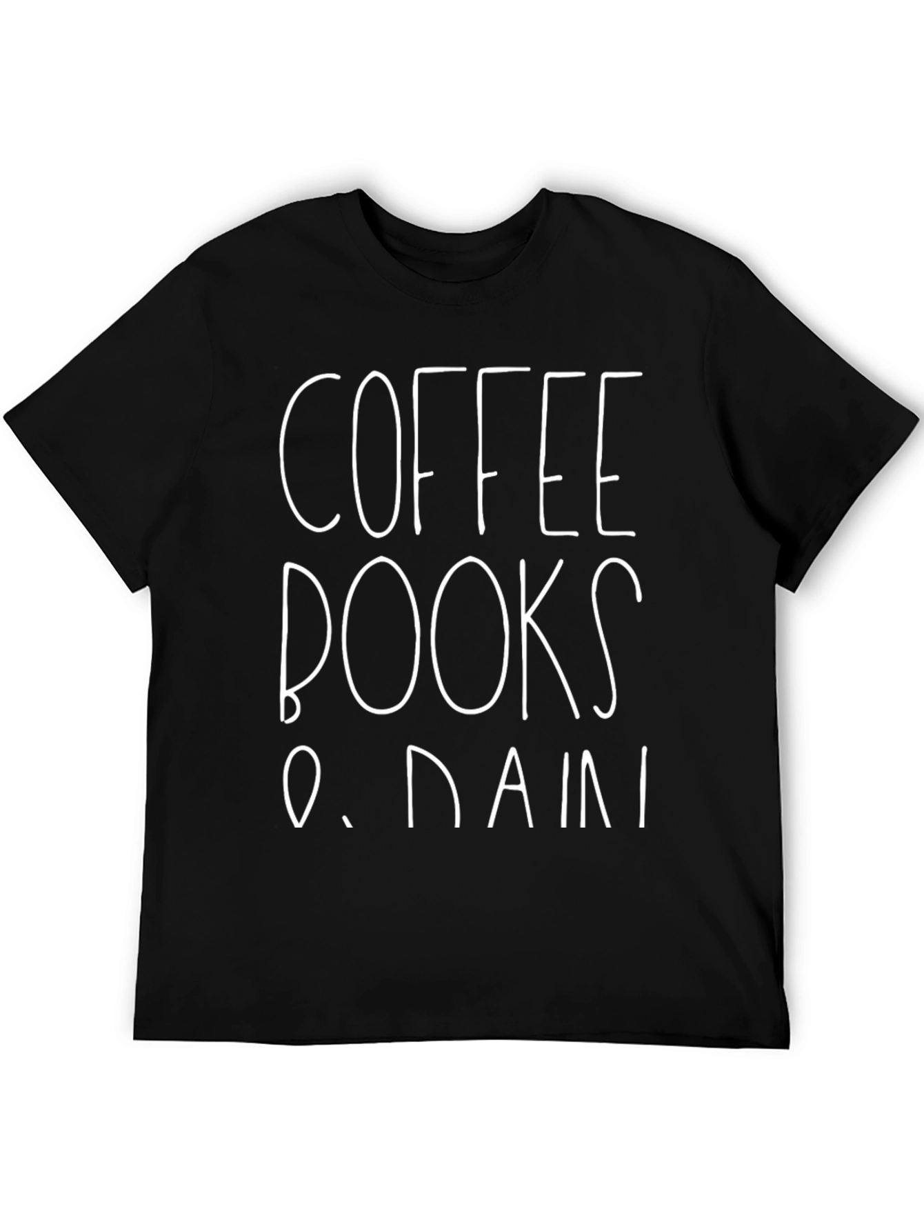 Coffee Books and Rain T-Shirt - Stylish Relaxed Fit