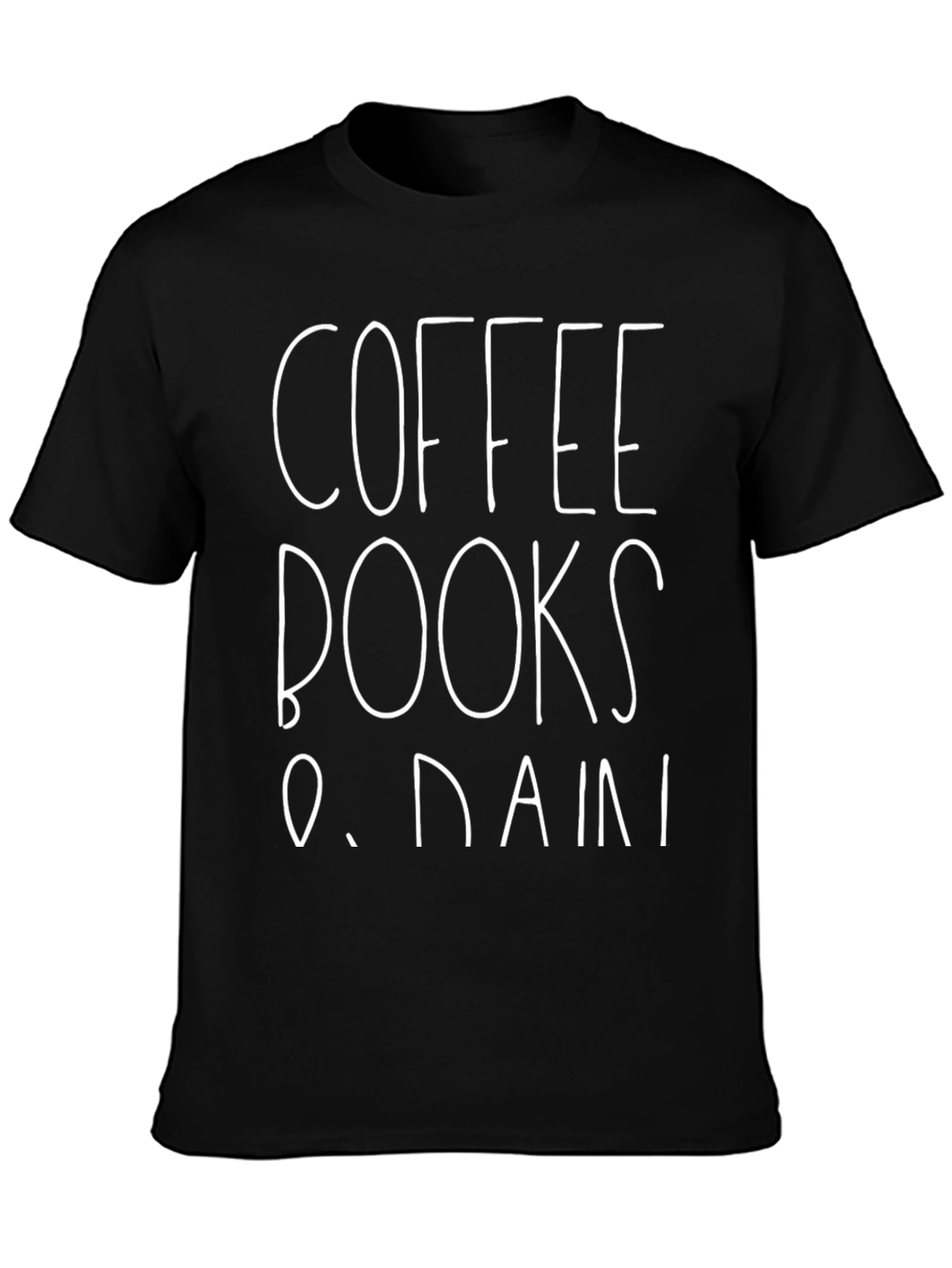 Coffee Books and Rain T-Shirt - Stylish Relaxed Fit