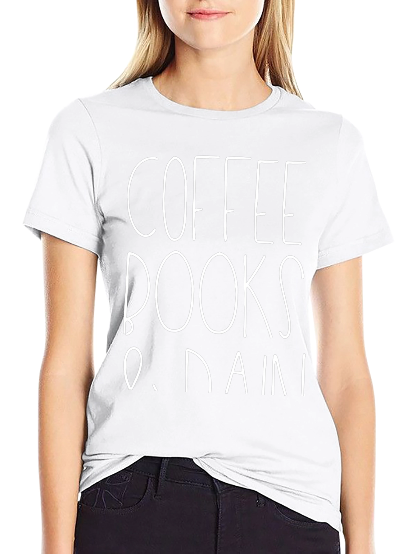 Coffee Books and Rain T-Shirt - Stylish Relaxed Fit
