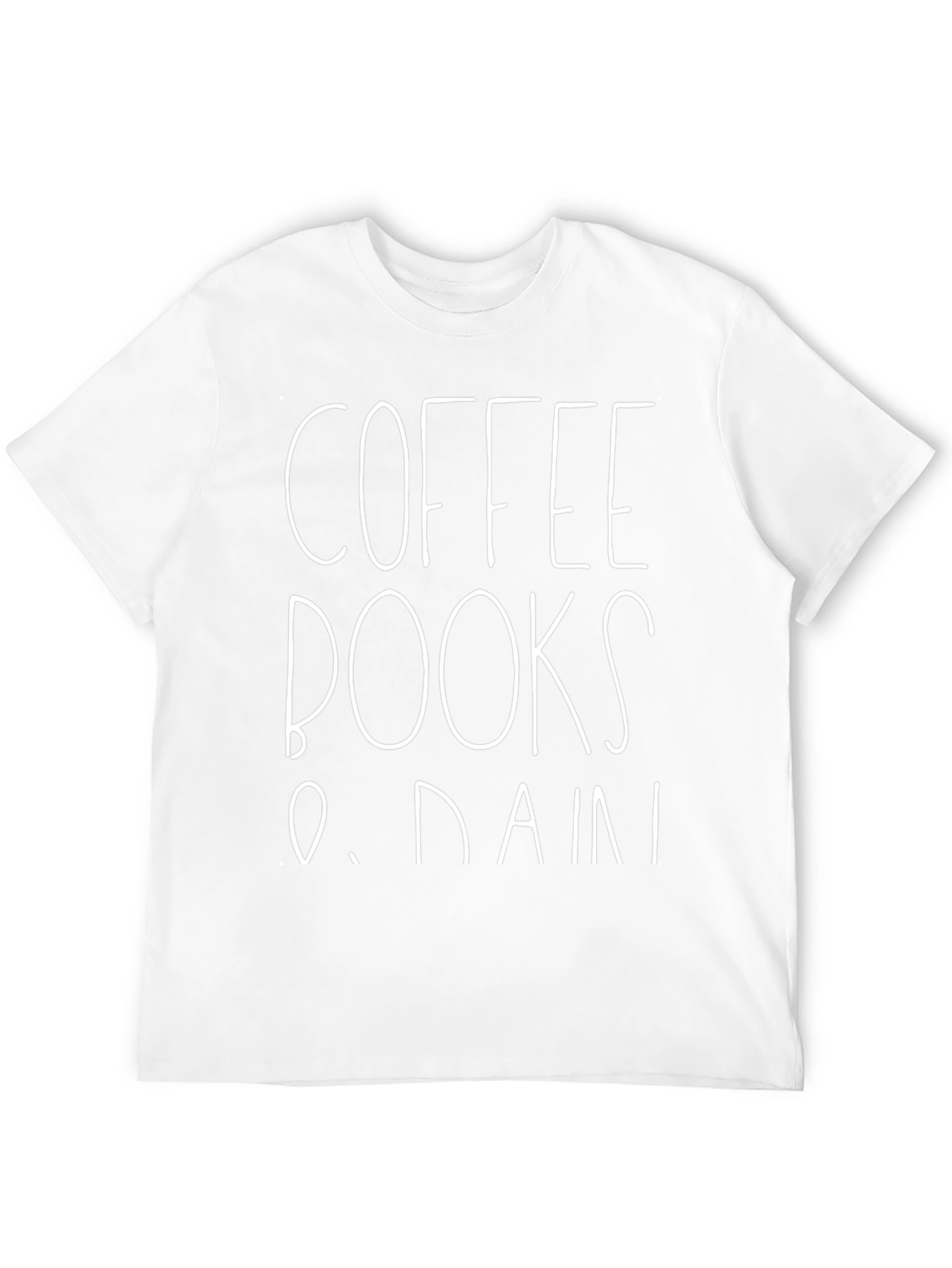 Coffee Books and Rain T-Shirt - Stylish Relaxed Fit