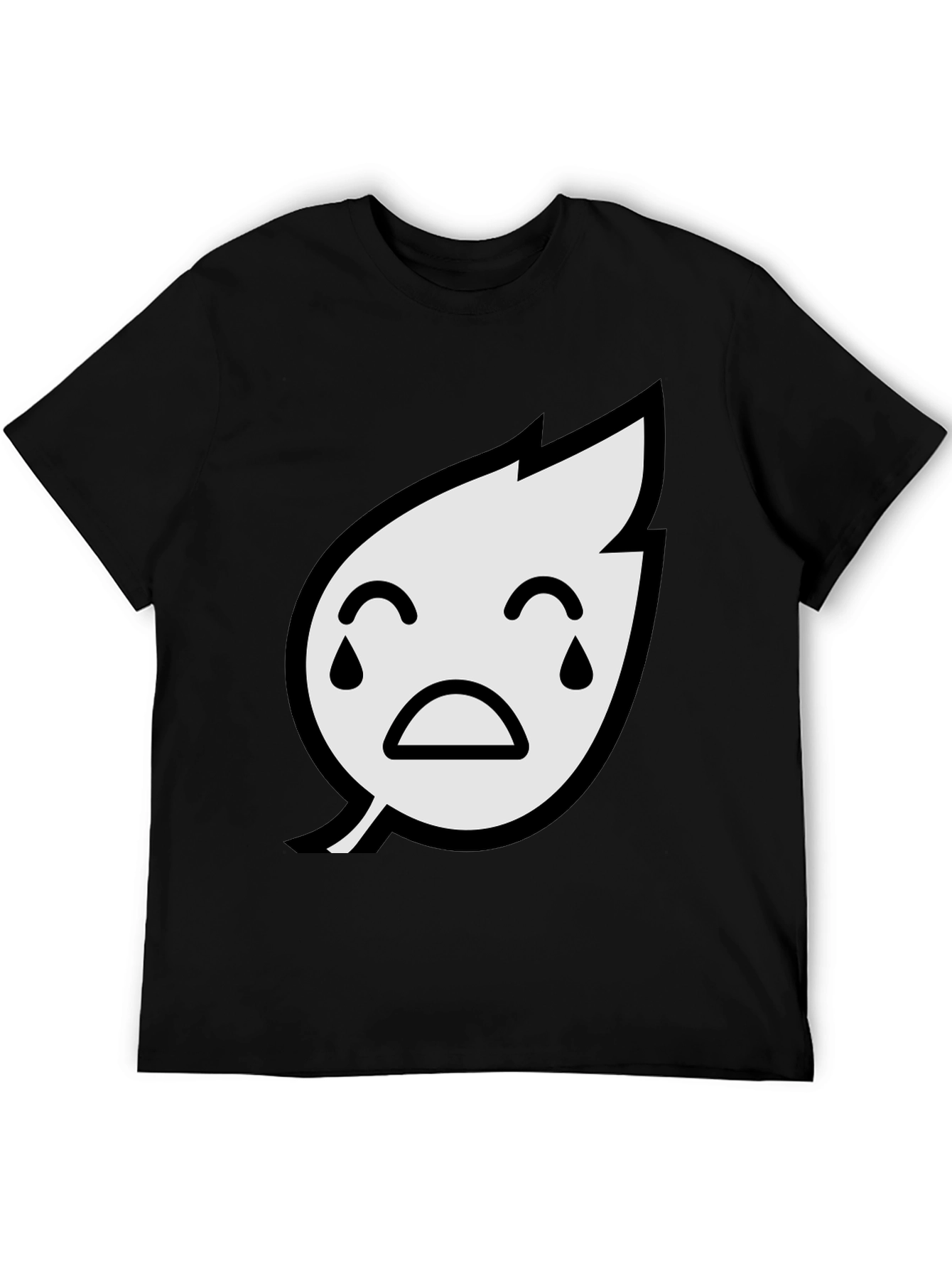Sad Leaf Graphic Tee - Unisex Black T-Shirt