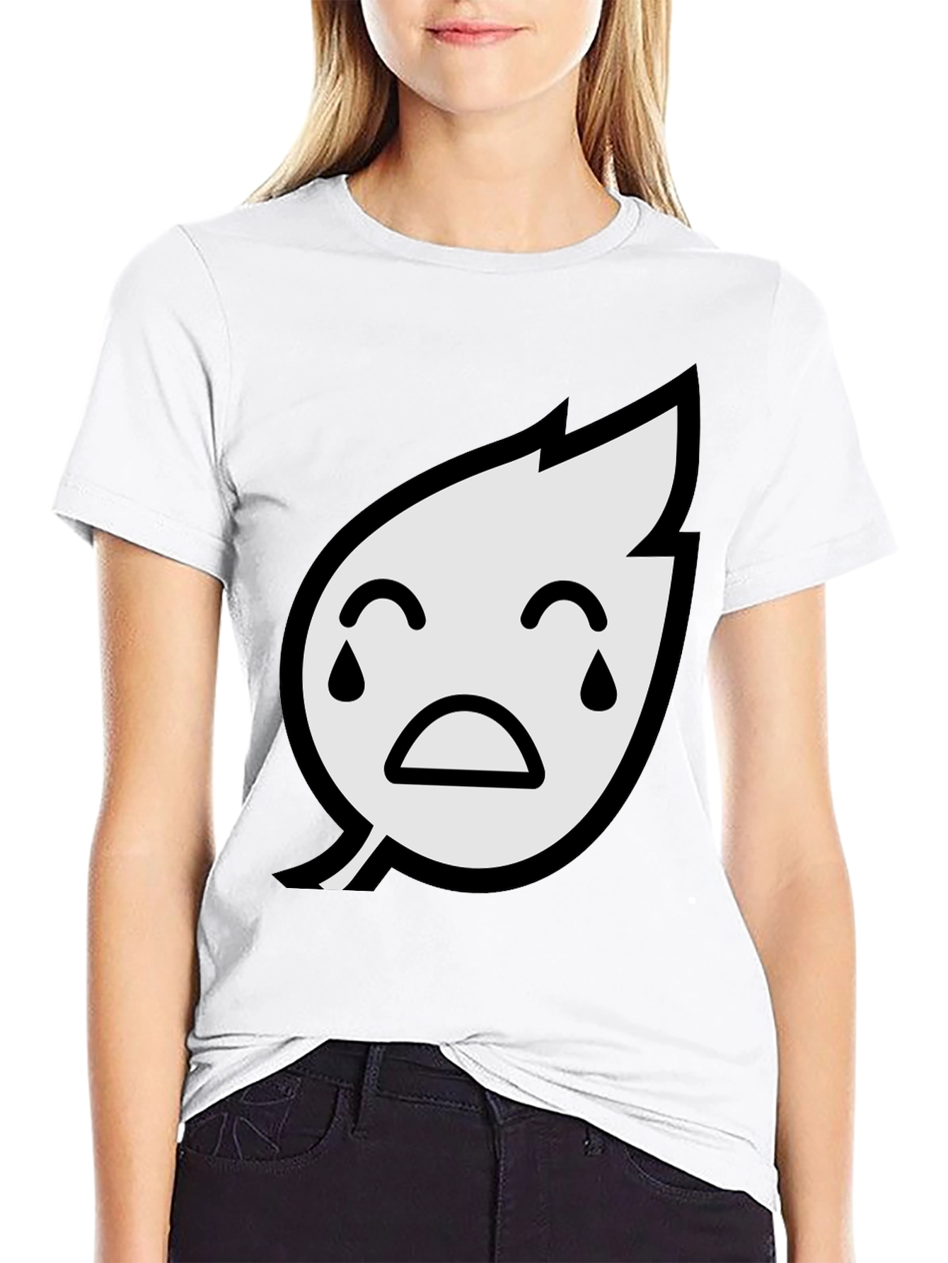 Sad Leaf Graphic Tee - Unisex Black T-Shirt