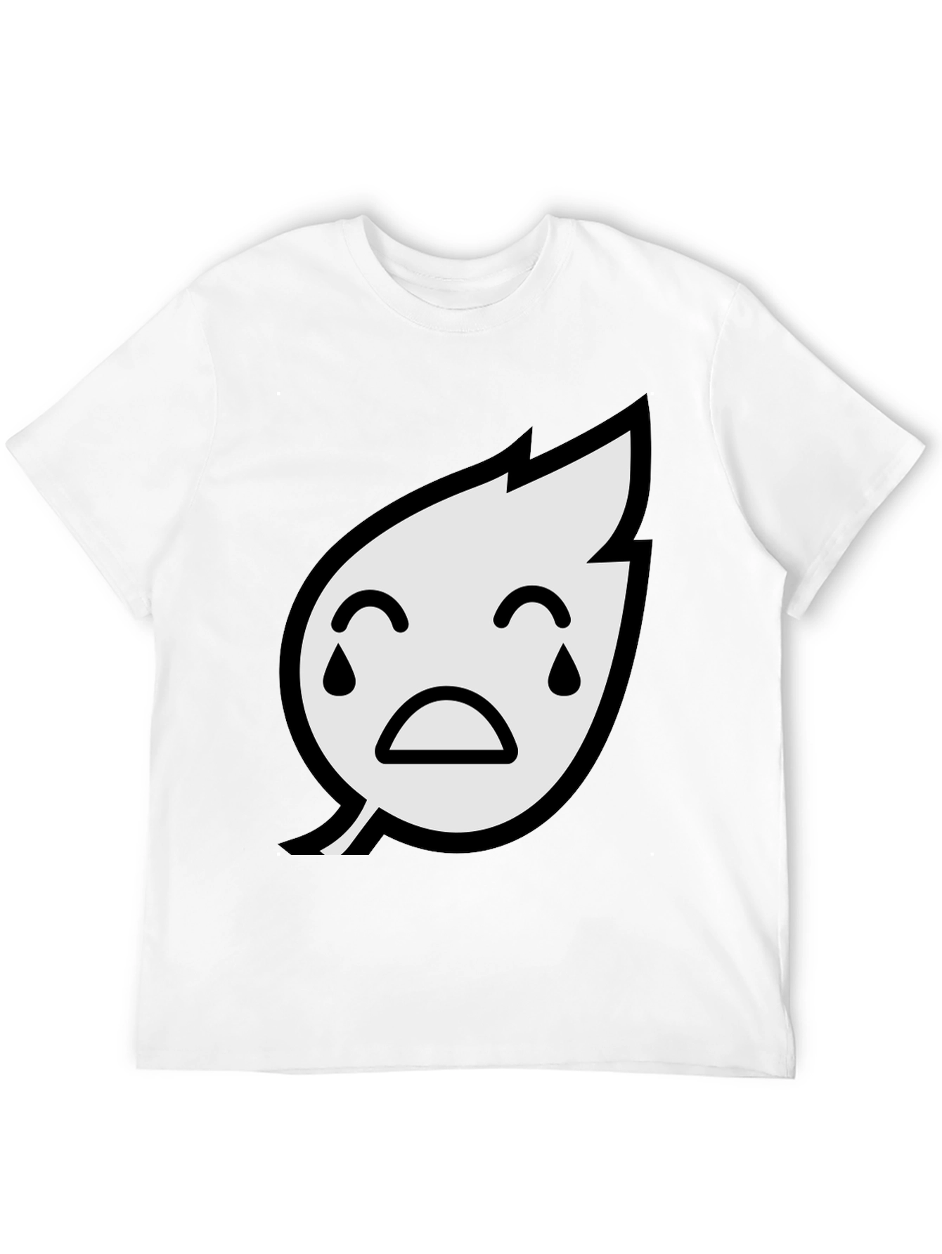 Sad Leaf Graphic Tee - Unisex Black T-Shirt