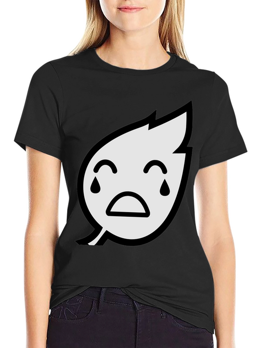 Sad Leaf Graphic Tee - Unisex Black T-Shirt