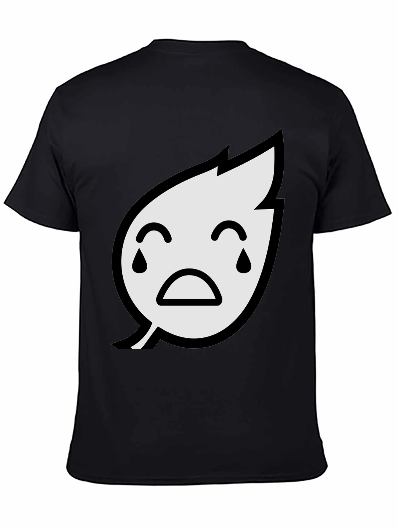 Sad Leaf Graphic Tee - Unisex Black T-Shirt