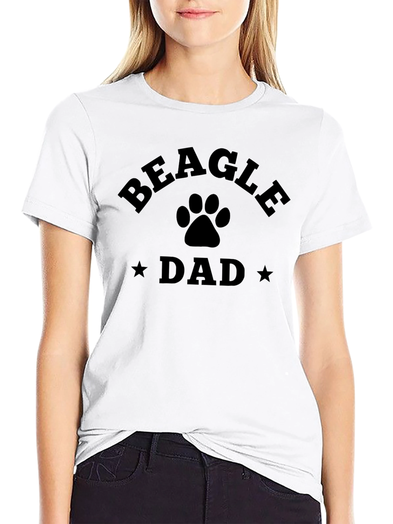 Beagle Dad T-Shirt - Dog Paw Graphic Tee