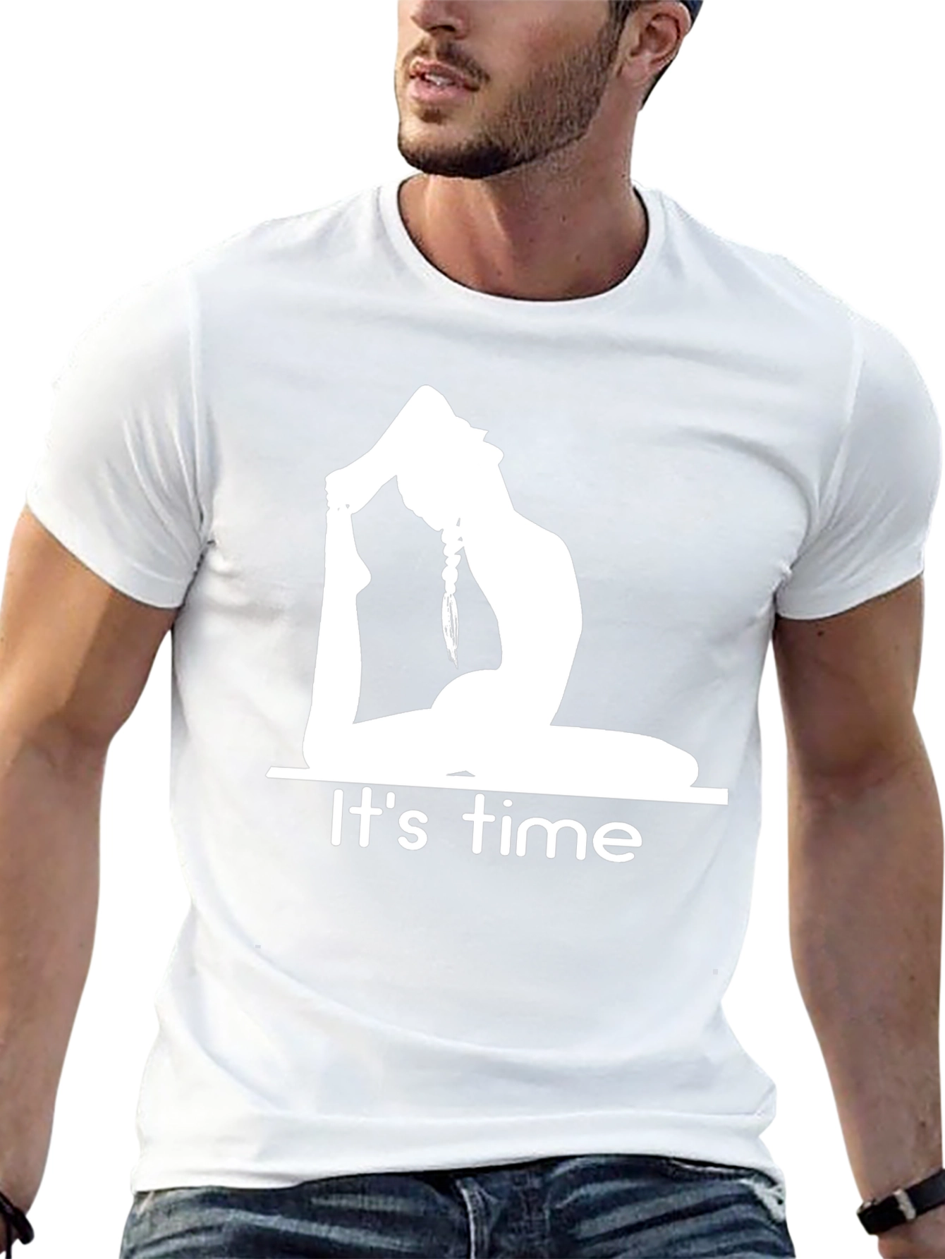Yoga Time T-Shirt - Black Cotton Blend