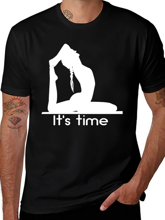 Yoga Time T-Shirt - Black Cotton Blend