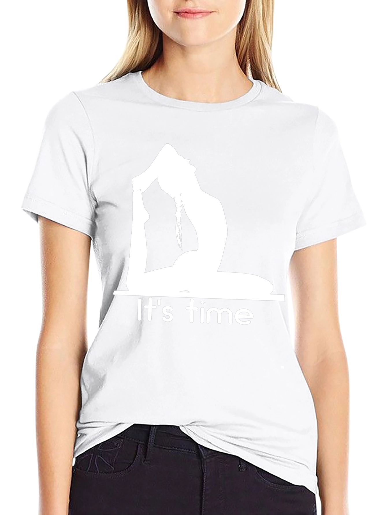 Yoga Time T-Shirt - Black Cotton Blend