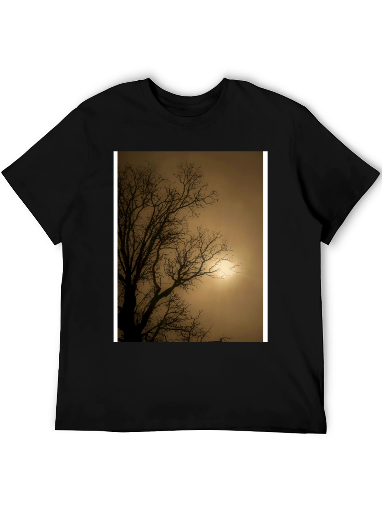 Eerie Tree Graphic Tee - Stylish Black Shirt