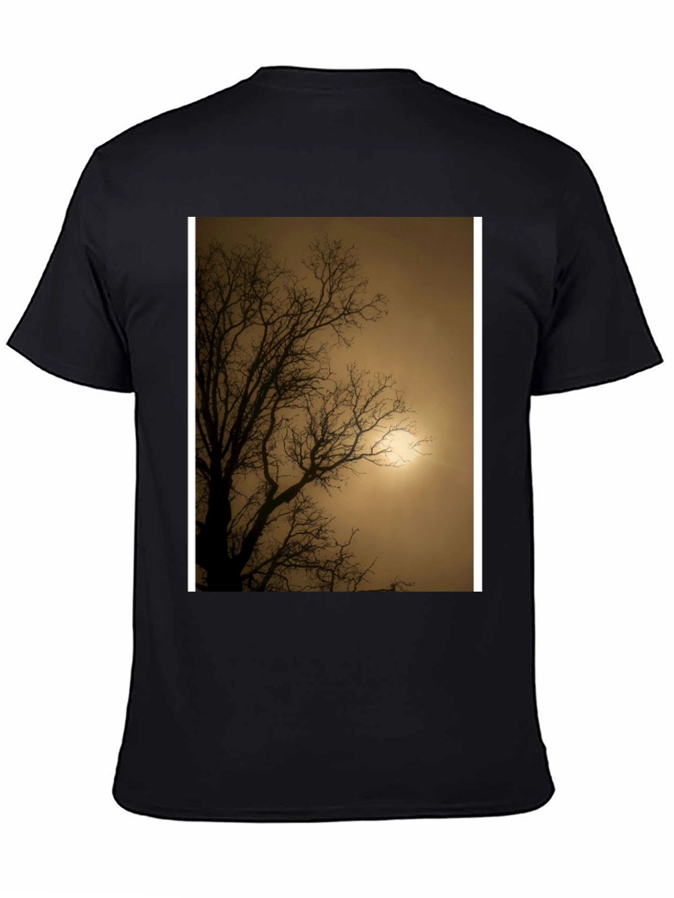 Eerie Tree Graphic Tee - Stylish Black Shirt