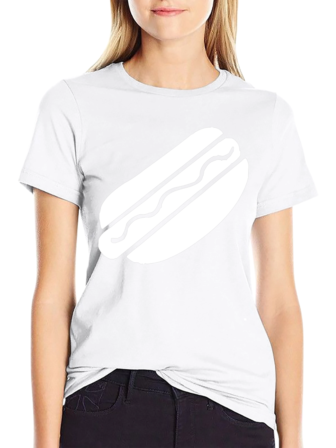 Hot Dog Graphic Black T-Shirt - Casual Comfort
