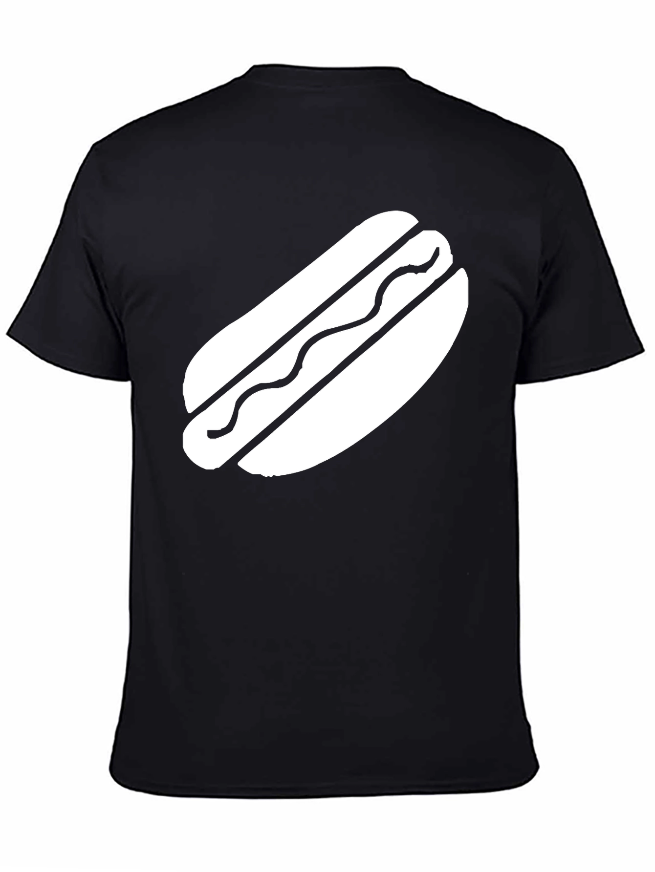 Hot Dog Graphic Black T-Shirt - Casual Comfort