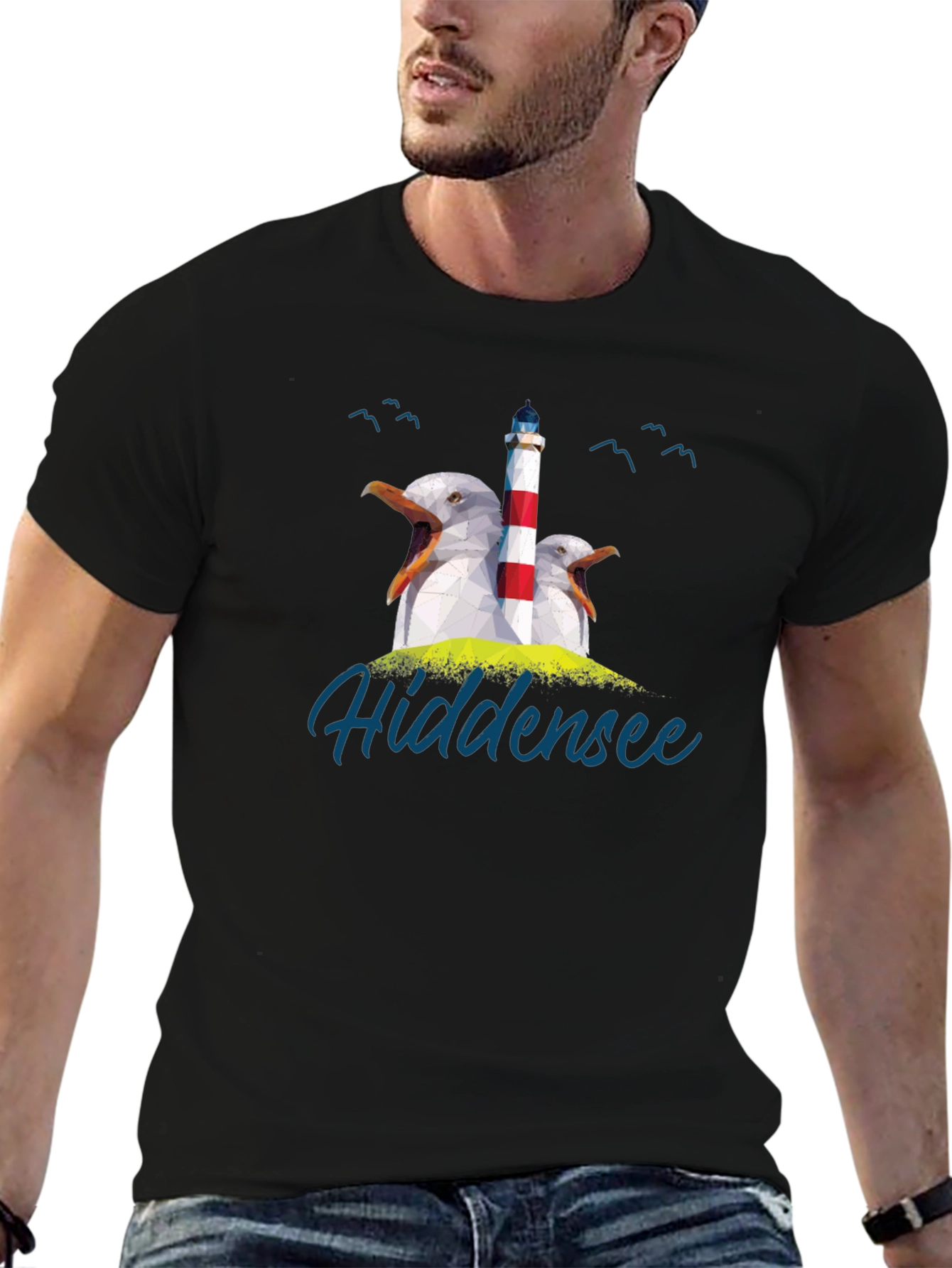 Hidden Sea Seagull Lighthouse Graphic Tee