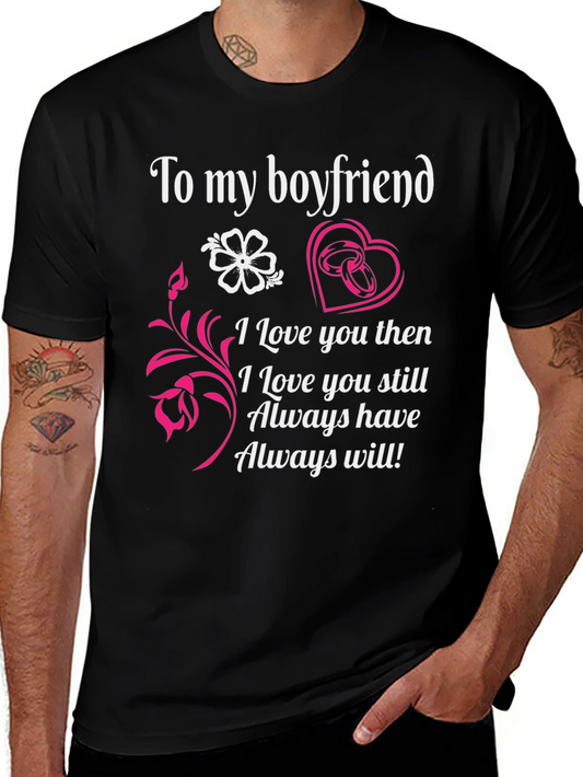 Boyfriend Tee: Forever Love Design