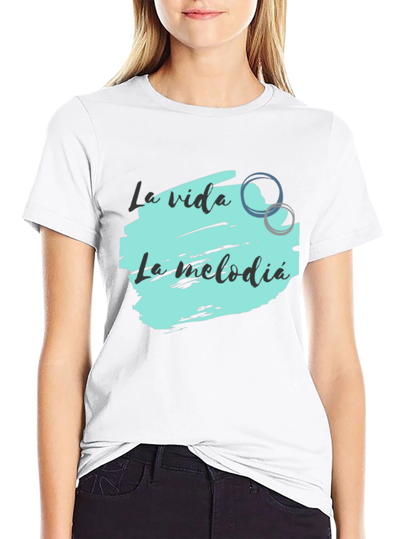 La Vida La Melodia Black Graphic Tee