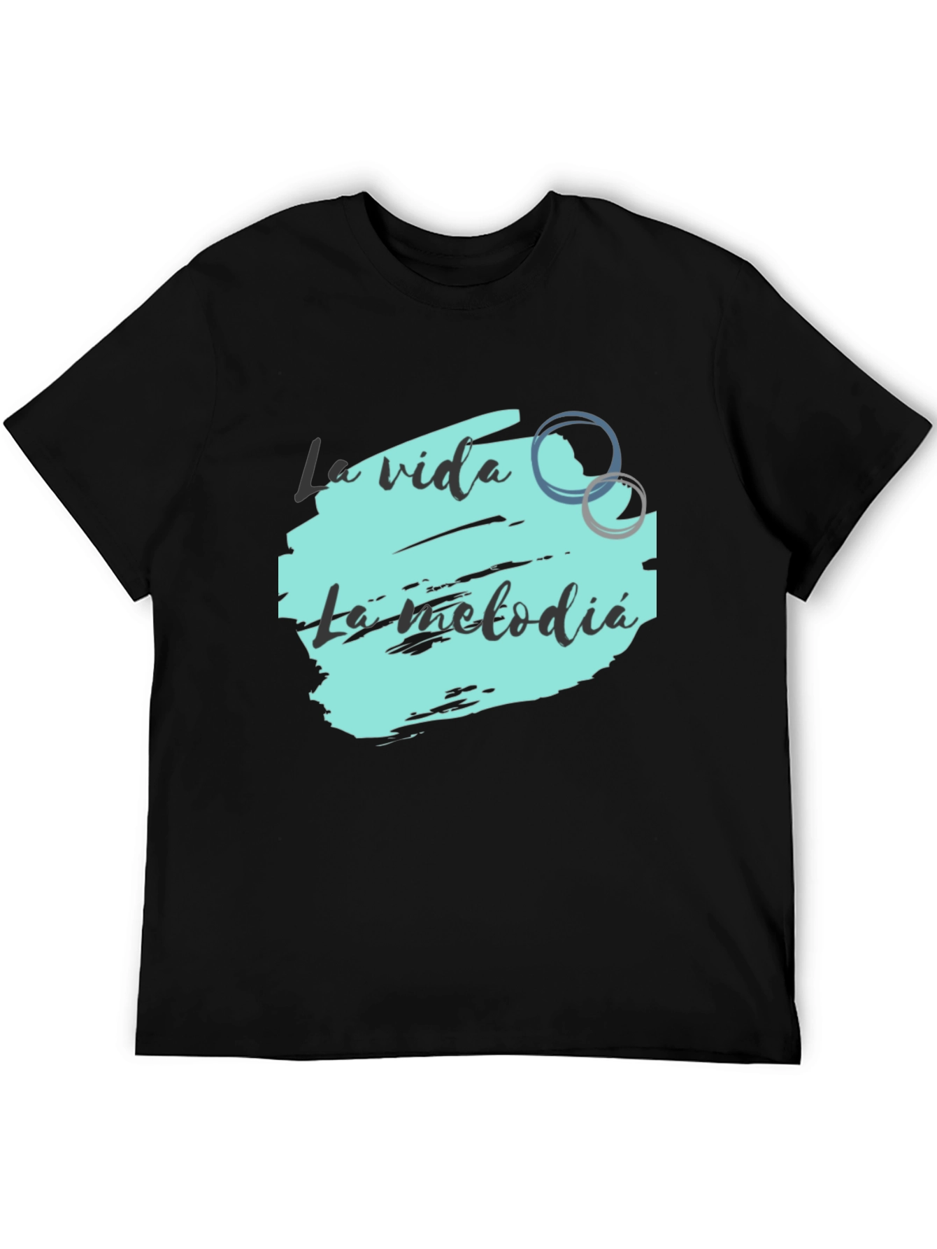 La Vida La Melodia Black Graphic Tee