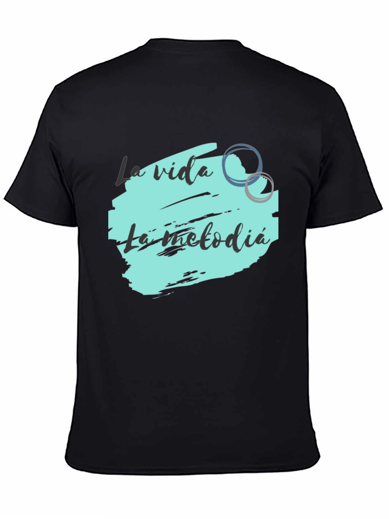 La Vida La Melodia Black Graphic Tee