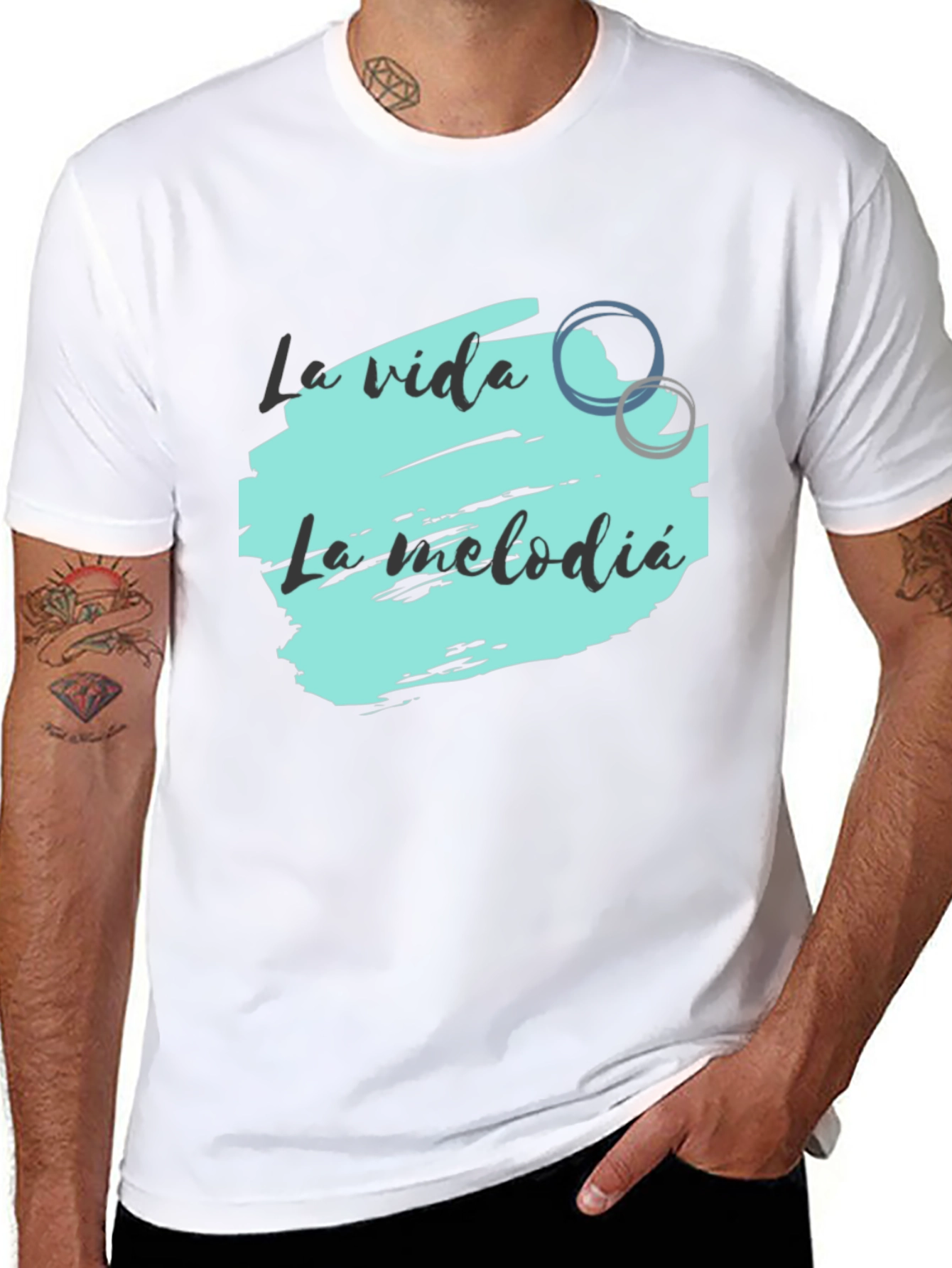 La Vida La Melodia Black Graphic Tee