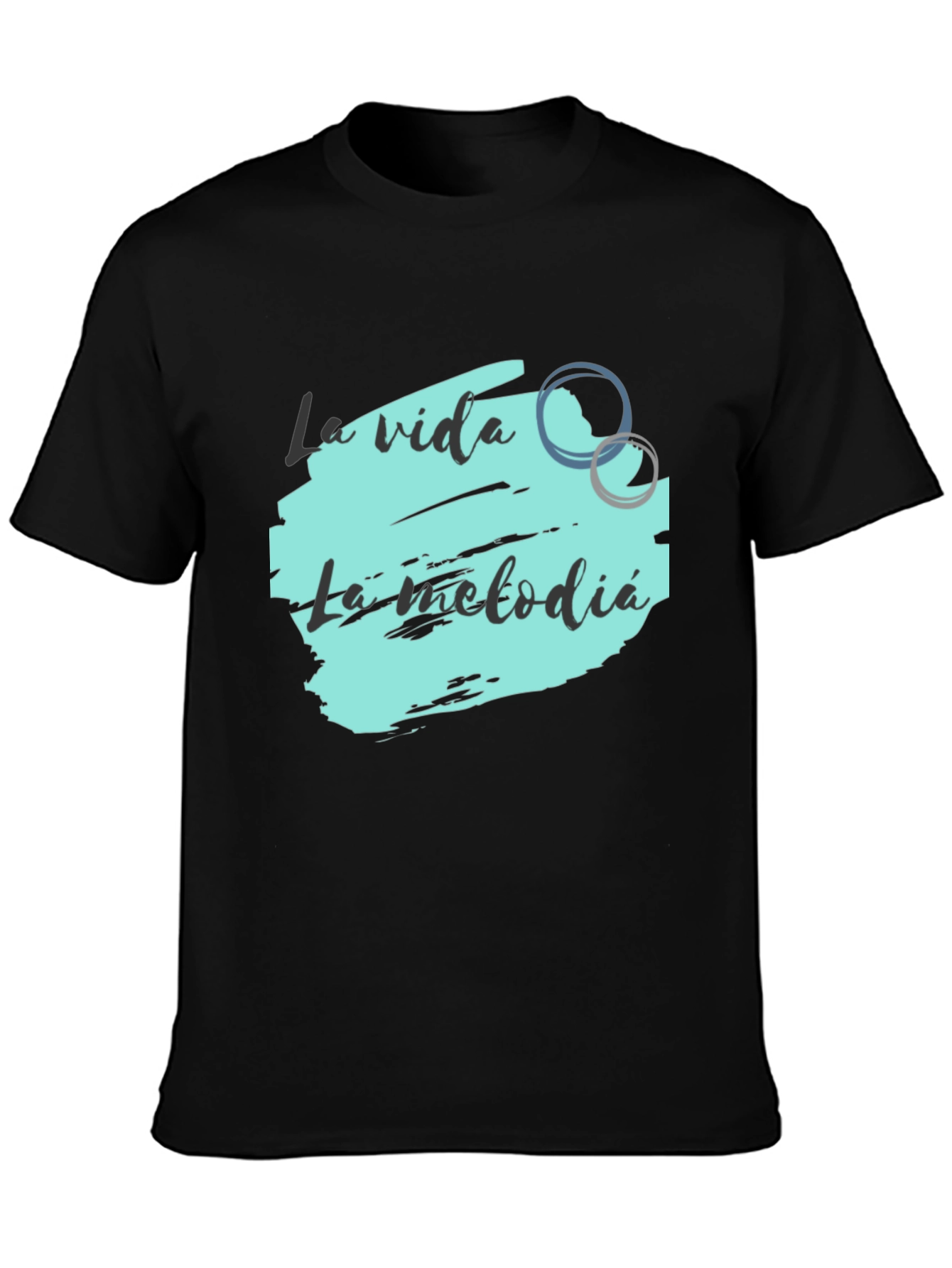 La Vida La Melodia Black Graphic Tee