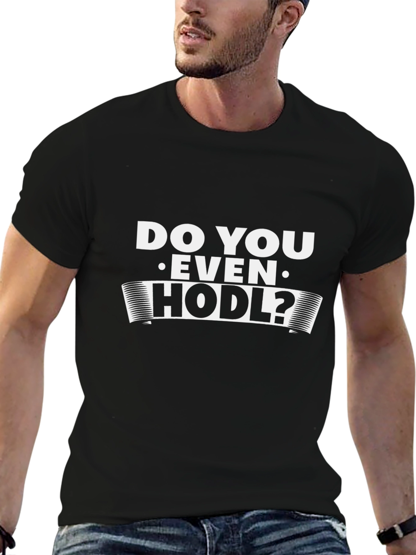 Do You Even HODL? Black Cotton T-Shirt Crypto
