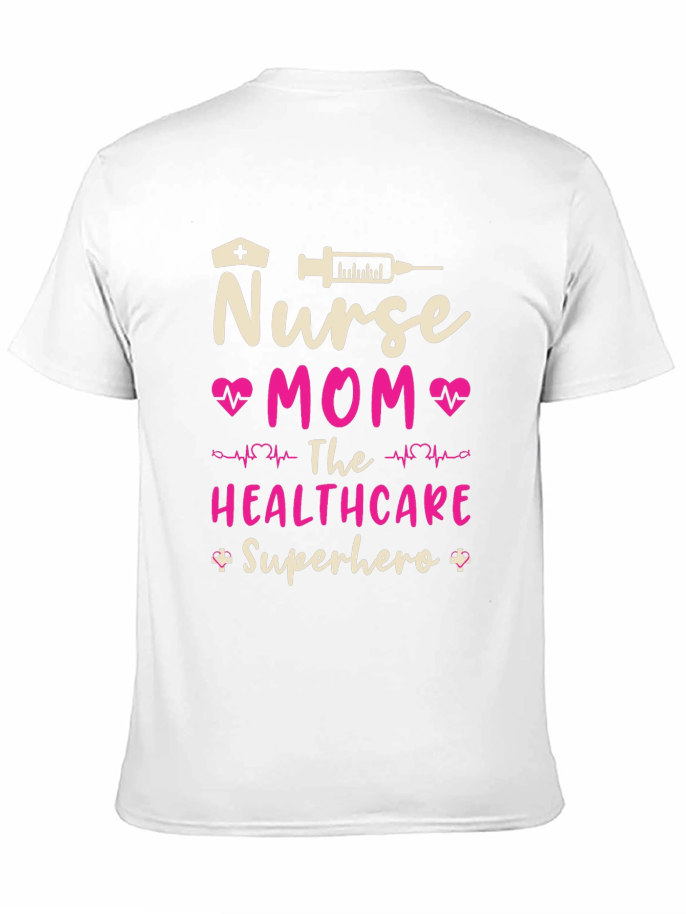 Nurse Mom Superhero Black T-Shirt