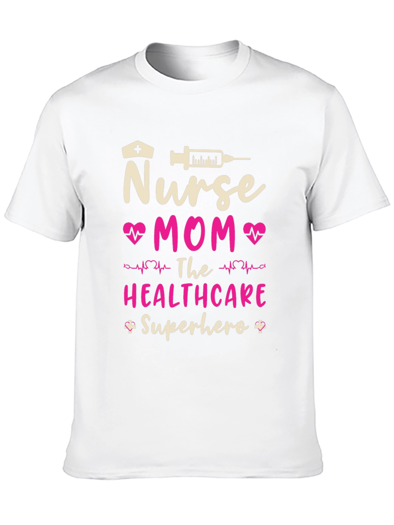Nurse Mom Superhero Black T-Shirt