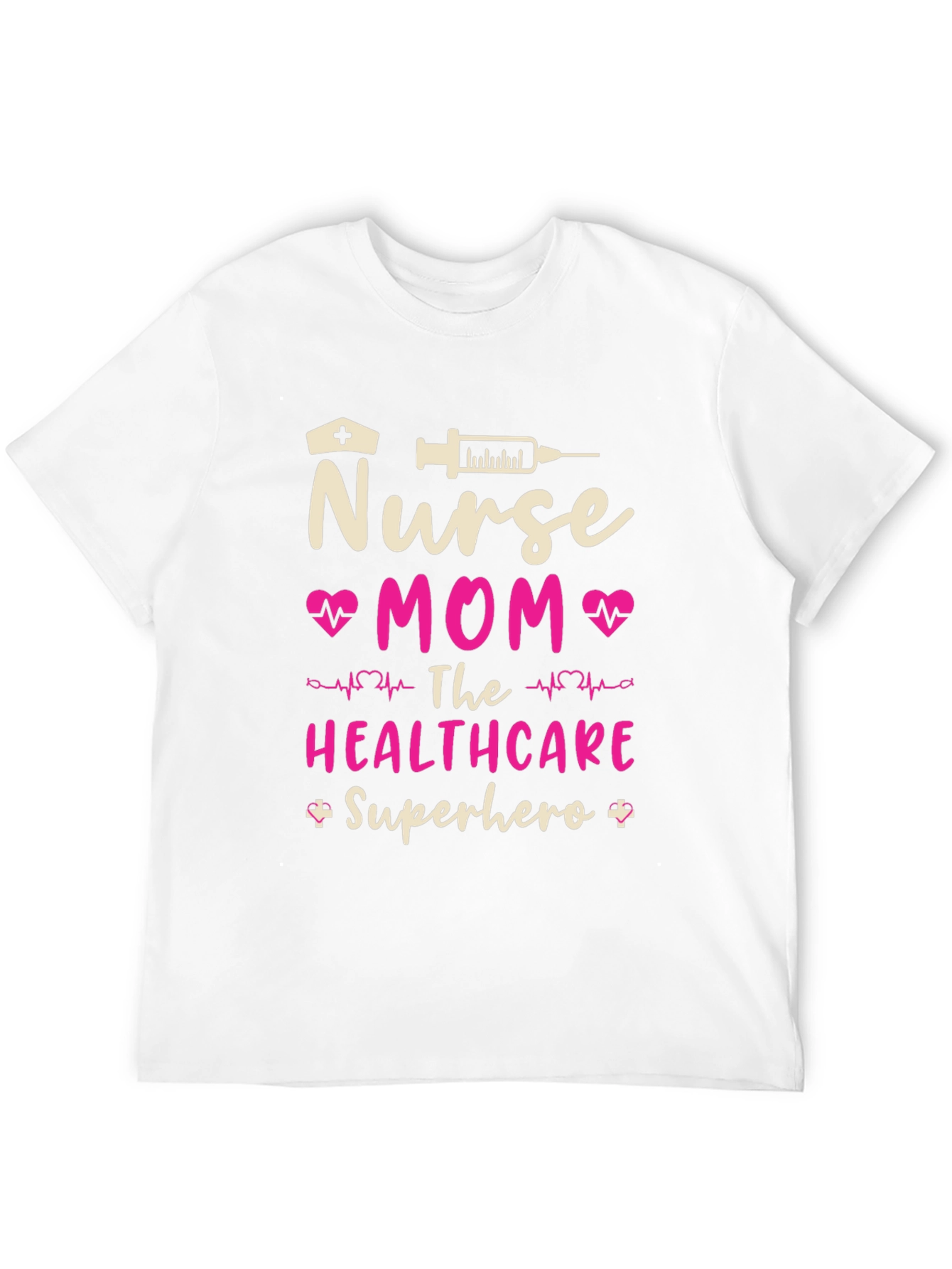 Nurse Mom Superhero Black T-Shirt